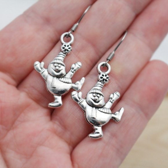 Dancing Snowman Earrings - Picture 6 of 8